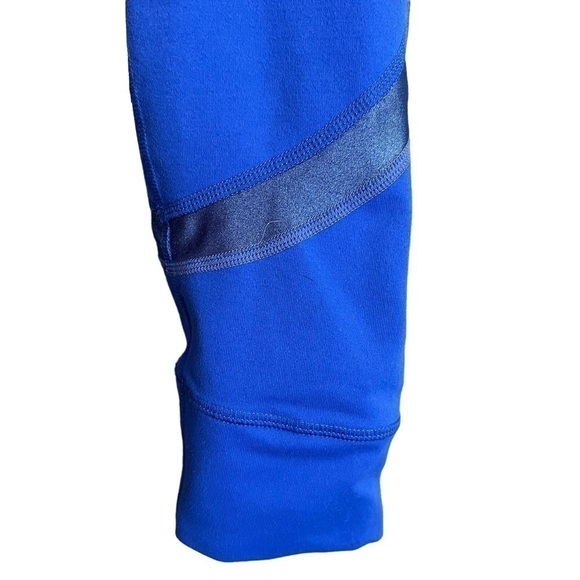Fabletics Define PowerHold High Waisted Mesh Panel Leggings Blue Lapiz Small EUC - Picture 7 of 10